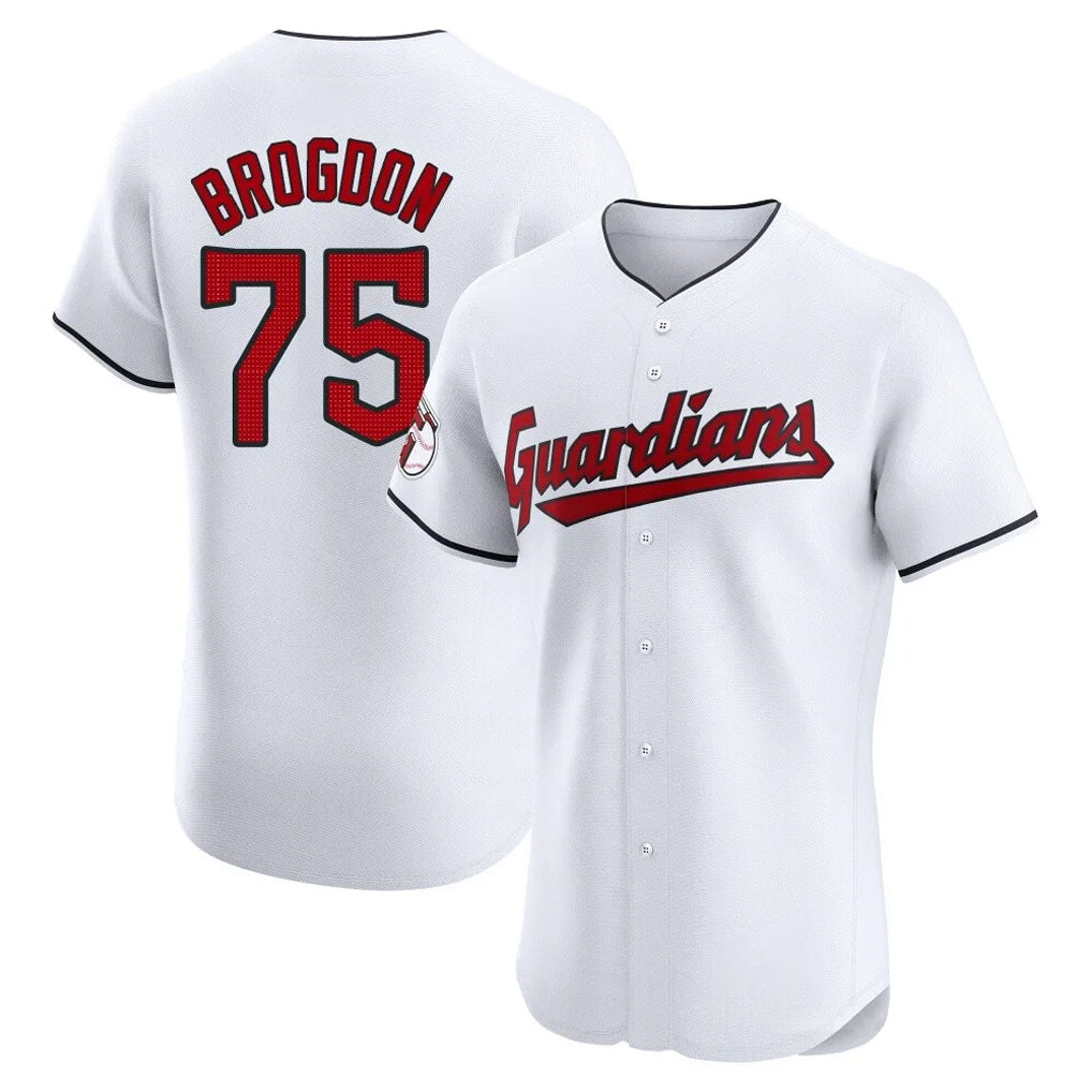 Ndoa C.Guardians #75 Connor Brogdon Player White Limited Elite Home Stitched Jerseys