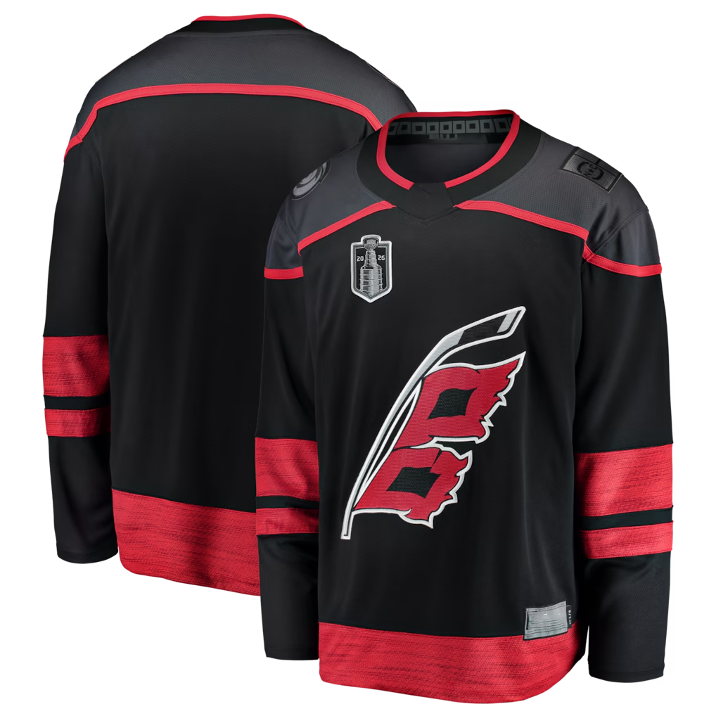 Ndoa C.Hurricanes Black 2026 Stanley Cup Final Home Breakaway Stitched Jerseys