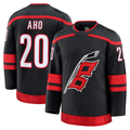 Ndoa C.Hurricanes #20 Sebastian Aho Black Home Premium Stitched Jerseys