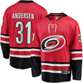 Ndoa C.Hurricanes #31 Frederik Andersen Red Alternate Breakaway Player Stitched Jerseys