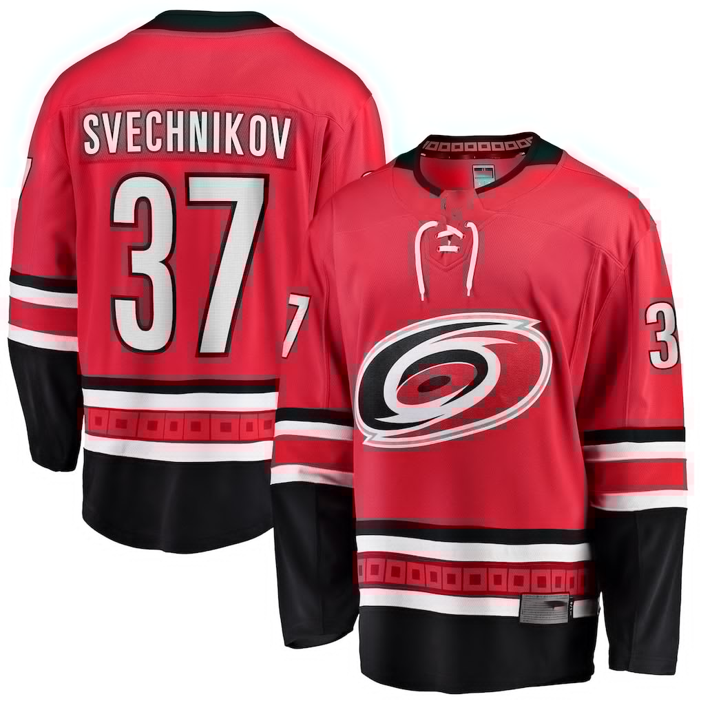 Ndoa C.Hurricanes #37 Andrei Svechnikov Red Alternate Breakaway Player Stitched Jerseys