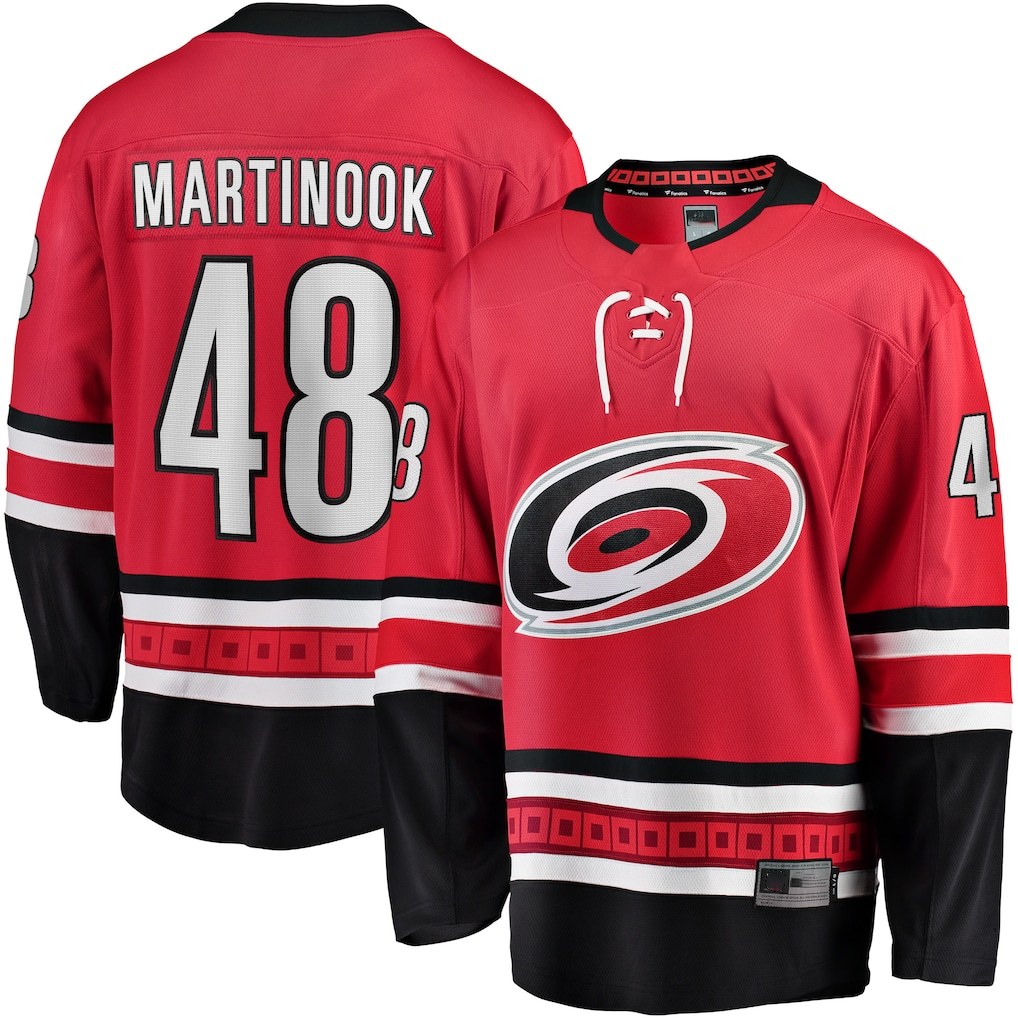 Ndoa C.Hurricanes #48 Jordan Martinook Red Alternate Breakaway Player Stitched Jerseys