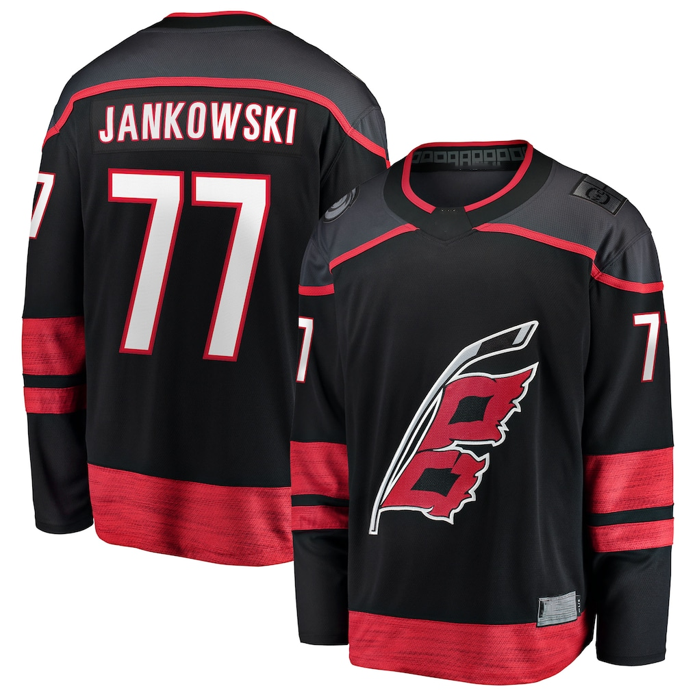 Ndoa C.Hurricanes #77 Mark Jankowski Black Home Breakaway Stitched Jerseys