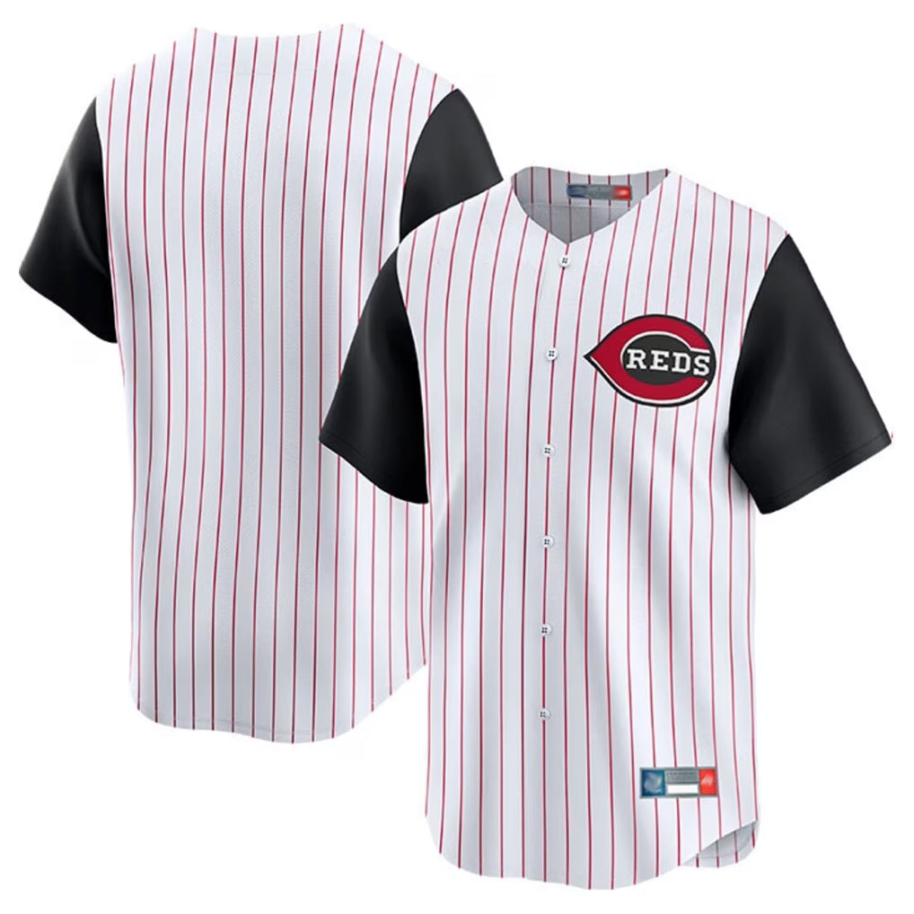 Ndoa C.Reds White Black Stripe Field of Dreams Game Home Blank Player Stitched Jerseys