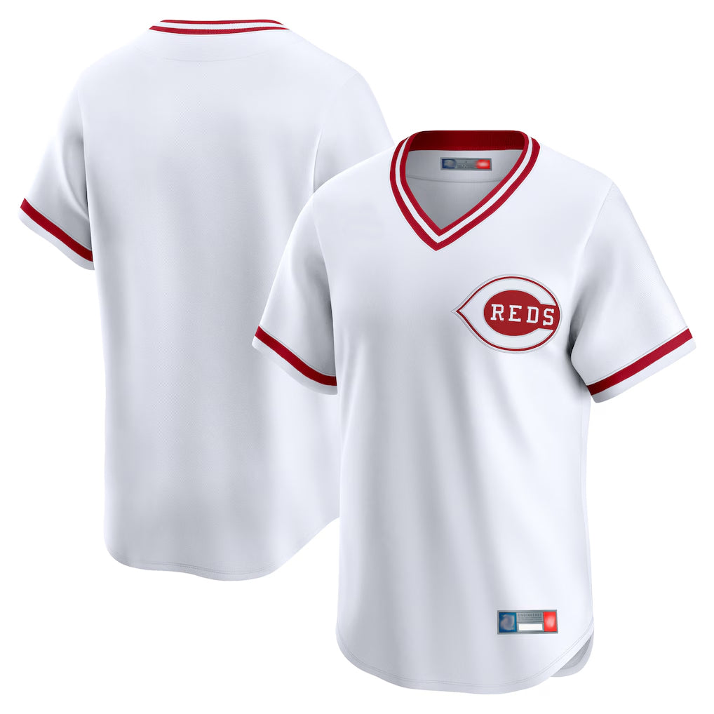 Ndoa C.Reds White Cooperstown Collection Limited T-shirt Home Blank Player Stitched Jerseys