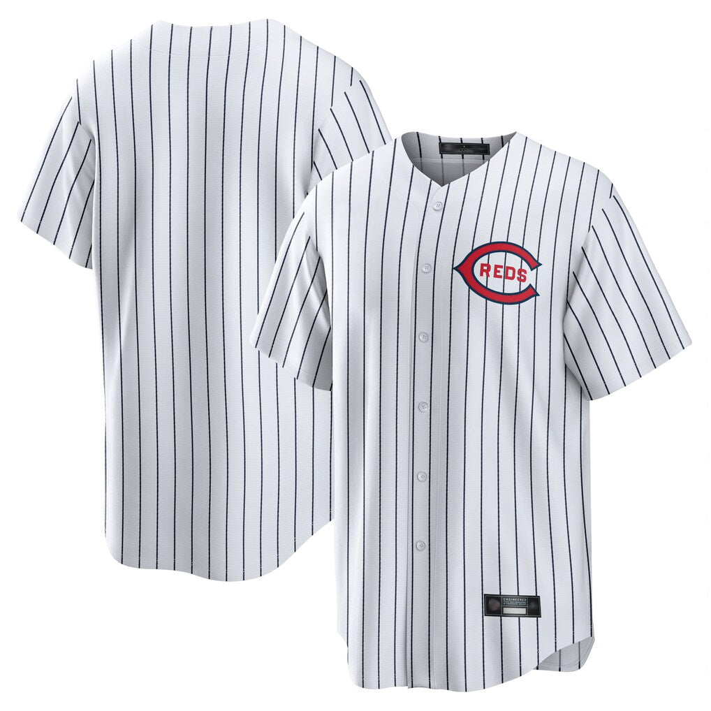 Ndoa C.Reds White Stripe Field of Dreams Game Home Blank Player Stitched Jerseys