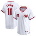 Ndoa C.Reds #11 Barry Larkin Player White Cooperstown Collection Limited T-shirt Home Stitched Jerseys