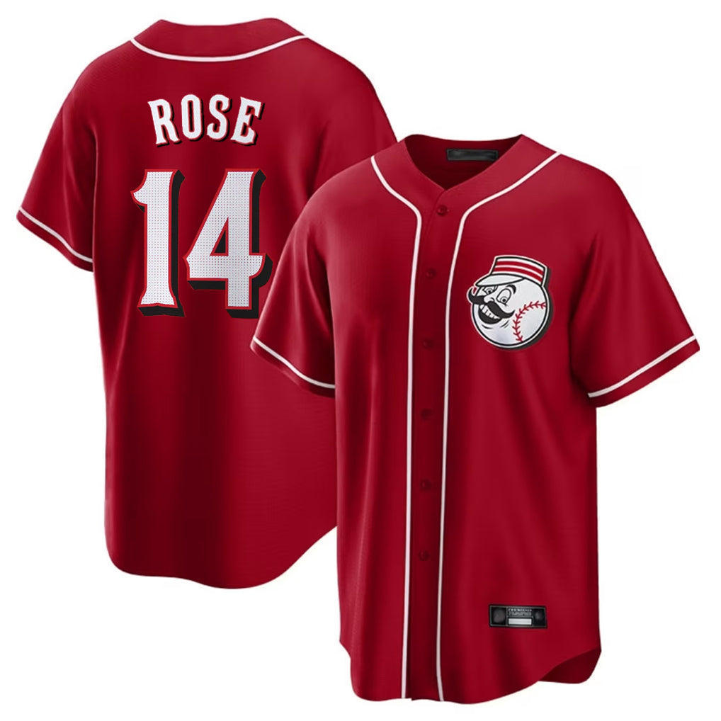 Ndoa C.Reds #14 Pete Rose Player Red Home Game Stitched Jerseys