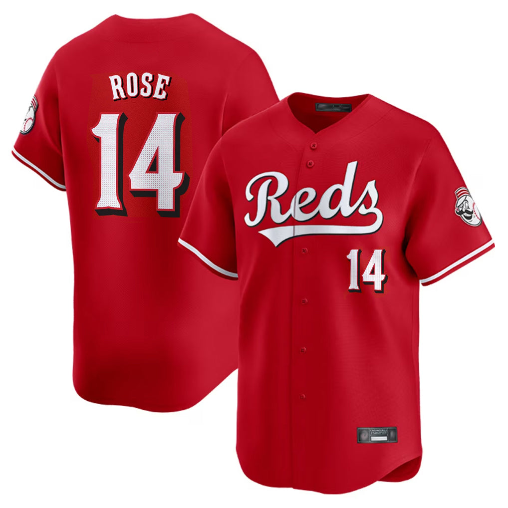 Ndoa C.Reds #14 Pete Rose Player Red Home Limited Stitched Jerseys