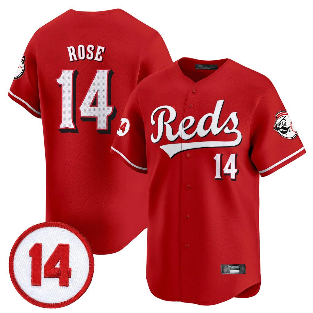 Ndoa C.Reds #14 Pete Rose Player Red Vapor Premier Limited Home Stitched Jerseys