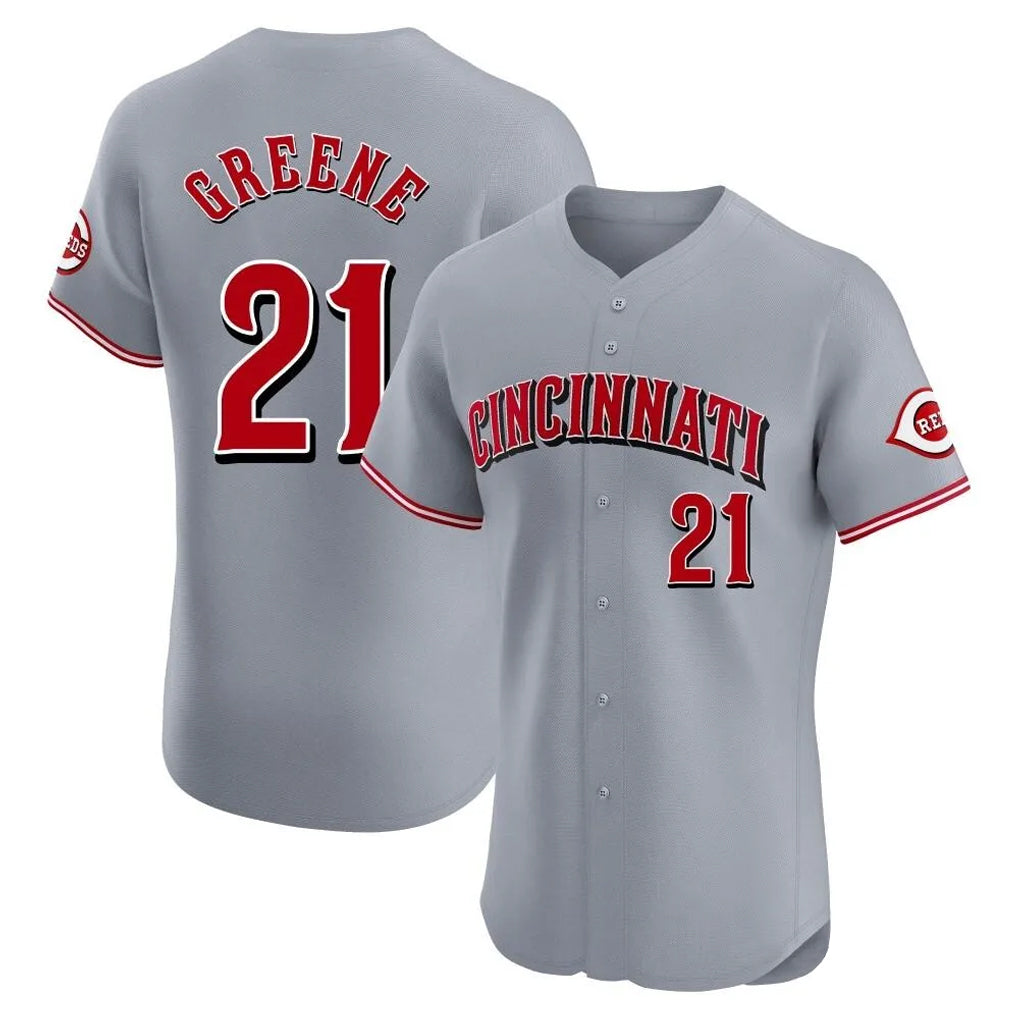 Ndoa C.Reds #21 Hunter Greene Player Gray Limited Elite Home Stitched Jerseys