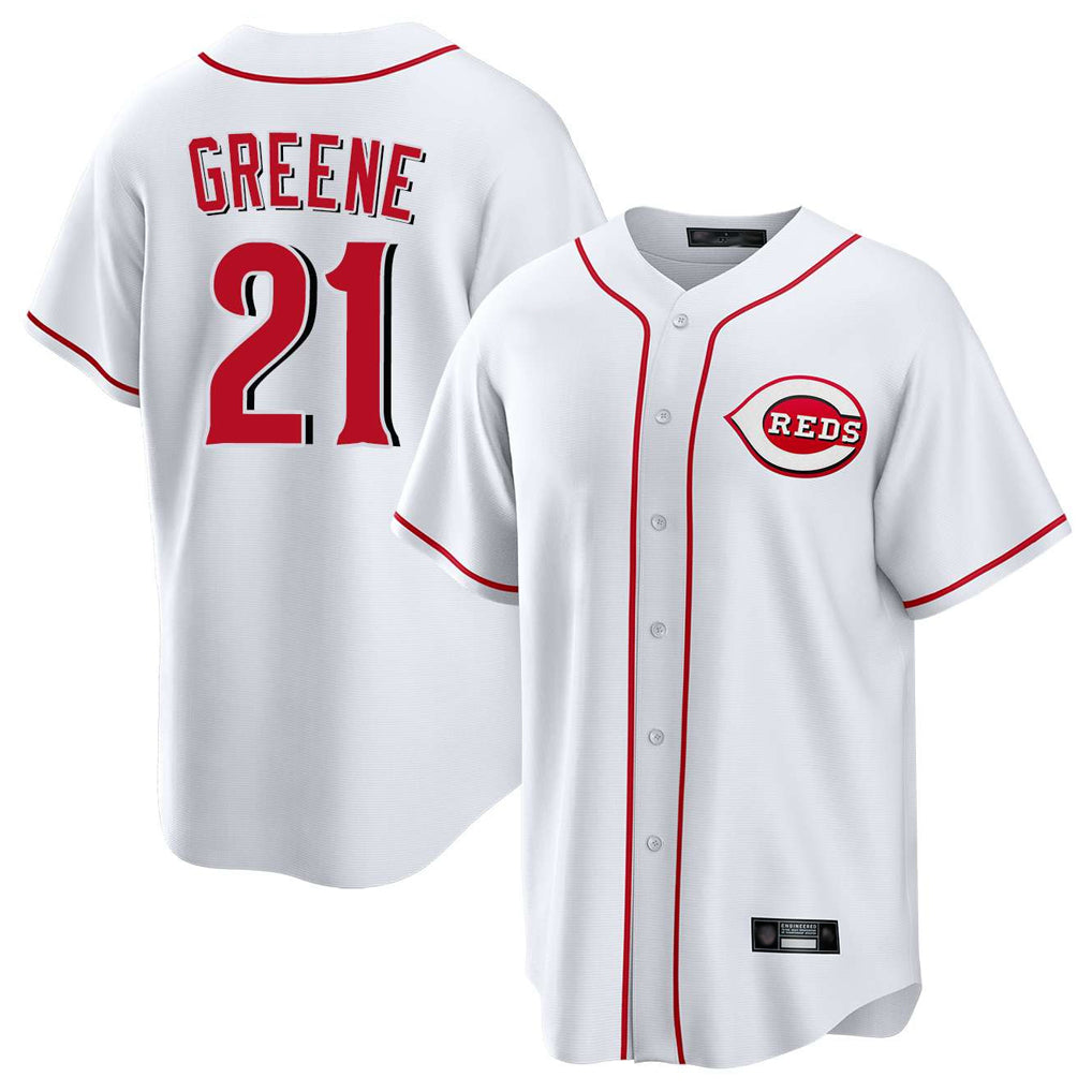 Ndoa C.Reds #21 Hunter Greene Player White Game Home Stitched Jerseys