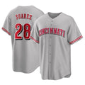 Ndoa C.Reds #28 Eugenio Su¡§¡érez Player Gray Home Game Stitched Jerseys
