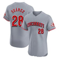 Ndoa C.Reds #28 Eugenio Su¡§¡érez Player Gray Limited Elite Home Stitched Jerseys