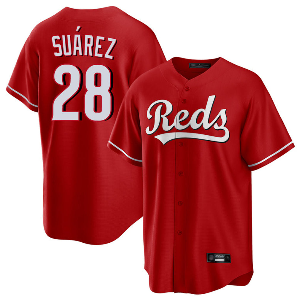 Ndoa C.Reds #28 Eugenio Su¡§¡érez Player Red Home Game Stitched Jerseys
