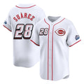 Ndoa C.Reds #28 Eugenio Su¡§¡érez Player White Speedway Classic Home Limited Stitched Jerseys