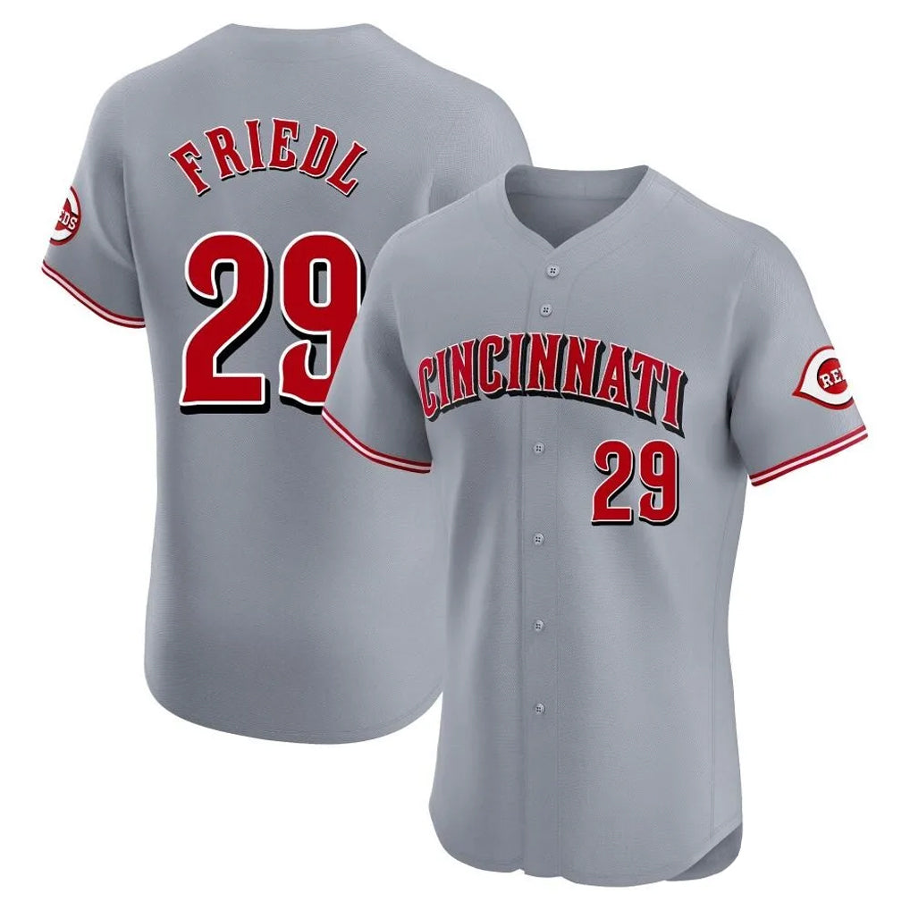 Ndoa C.Reds #29 TJ Friedl Player Gray Limited Elite Home Stitched Jerseys