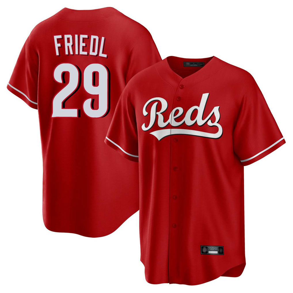 Ndoa C.Reds #29 TJ Friedl Player Red Home Game Stitched Jerseys