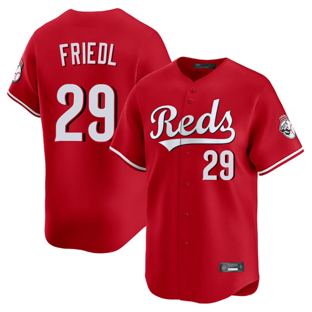Ndoa C.Reds #29 TJ Friedl Player Red Home Limited Stitched Jerseys
