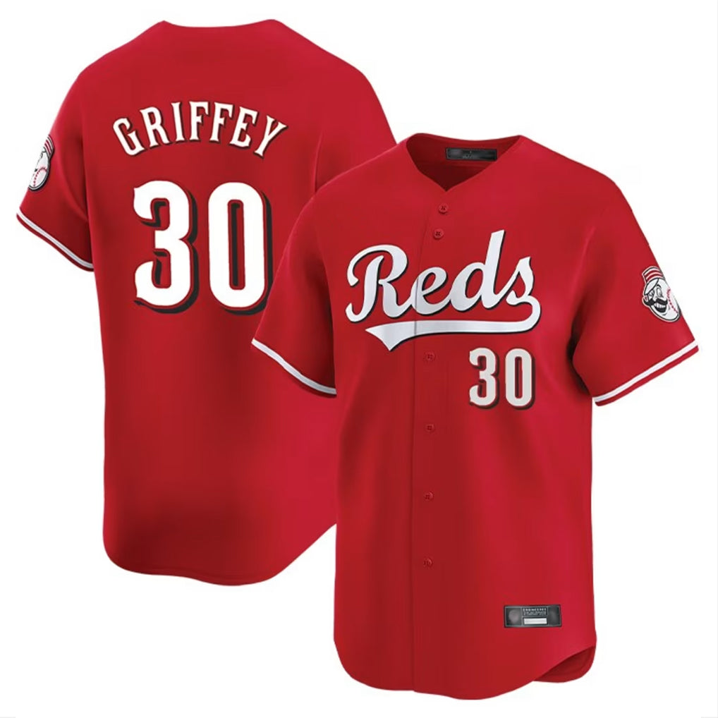Ndoa C.Reds #30 Ken Griffey Player Red Home Limited Stitched Jerseys