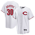 Ndoa C.Reds #30 Ken Griffey Player White Home Game Stitched Jerseys