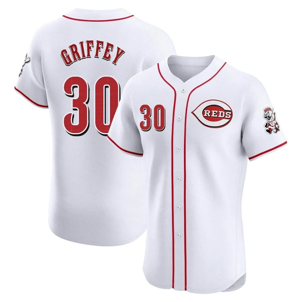 Ndoa C.Reds #30 Ken Griffey Player White Limited Elite Home Stitched Jerseys
