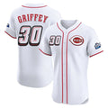 Ndoa C.Reds #30 Ken Griffey Player White Speedway Classic Limited Elite Home Stitched Jerseys