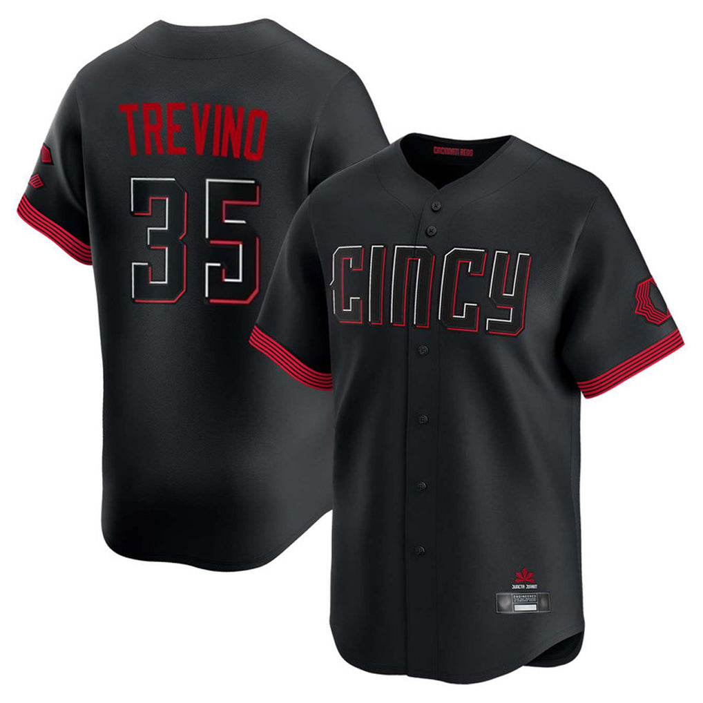 Ndoa C.Reds #35 Jose Trevino Player Black City Connect Home Limited Stitched Jerseys