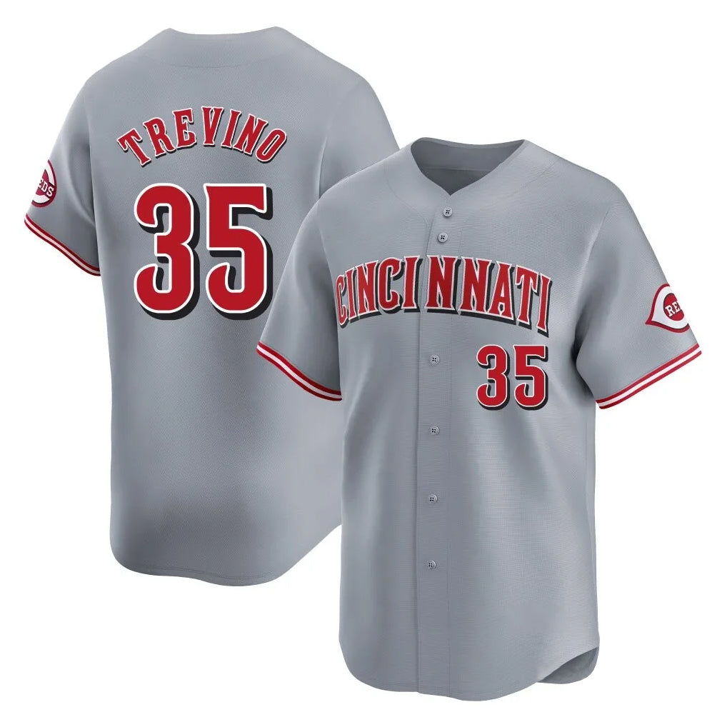 Ndoa C.Reds #35 Jose Trevino Player Gray Home Limited Stitched Jerseys