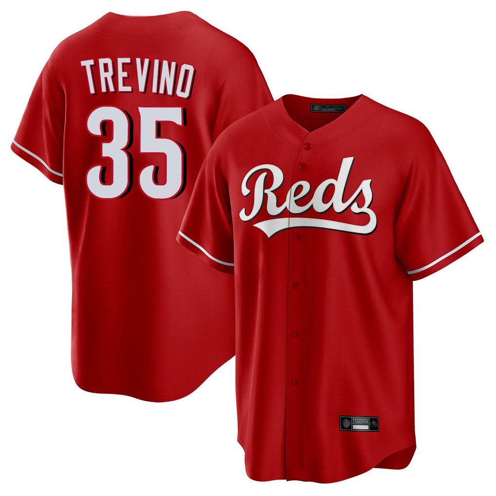 Ndoa C.Reds #35 Jose Trevino Player Red Home Game Stitched Jerseys