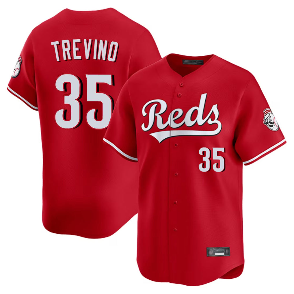 Ndoa C.Reds #35 Jose Trevino Player Red Home Limited Stitched Jerseys