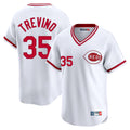 Ndoa C.Reds #35 Jose Trevino Player White Cooperstown Collection Limited T-shirt Home Stitched Jerseys