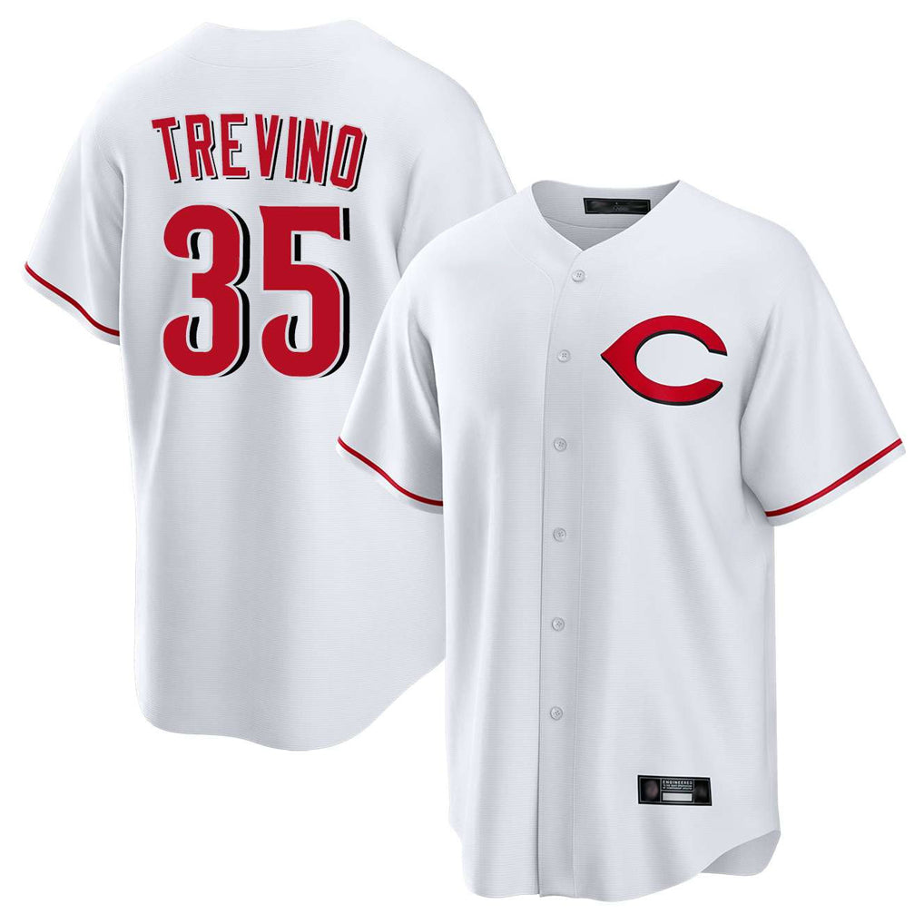 Ndoa C.Reds #35 Jose Trevino Player White Home Game Stitched Jerseys