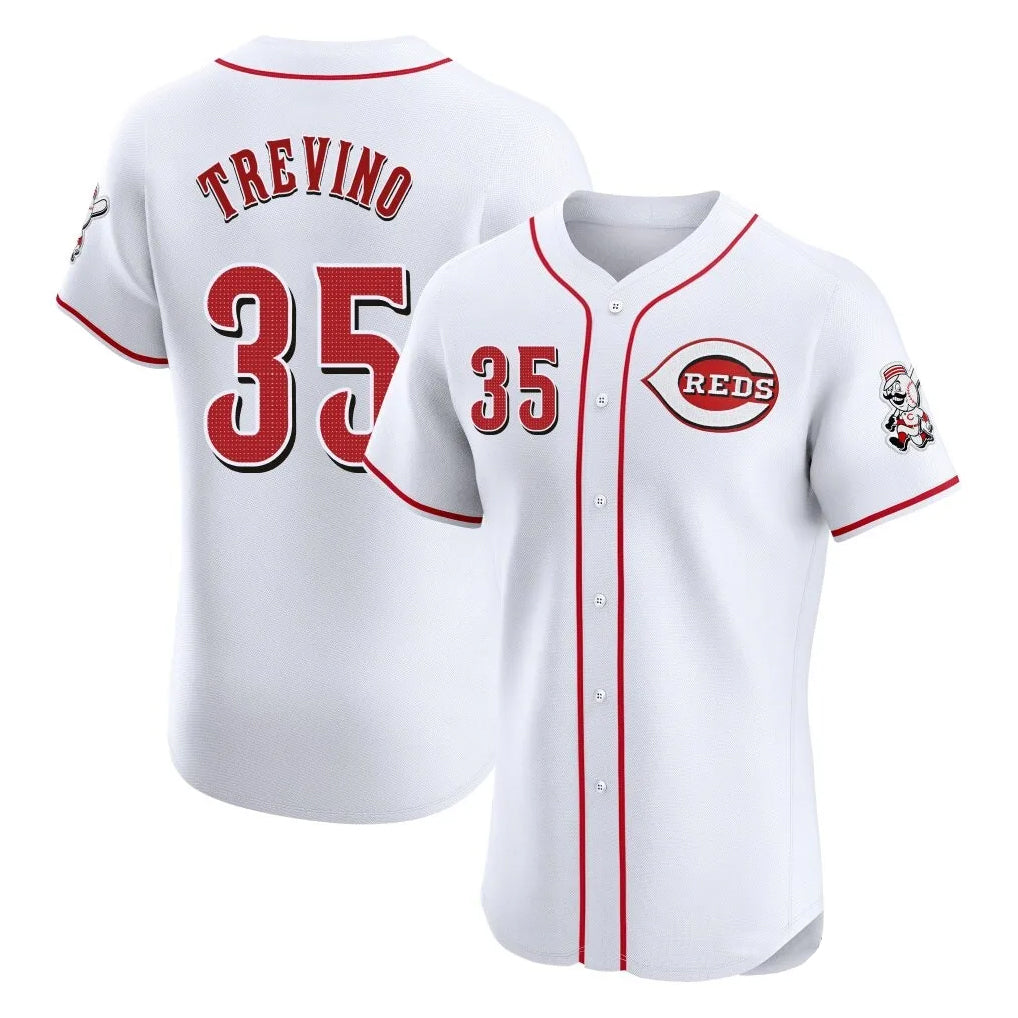 Ndoa C.Reds #35 Jose Trevino Player White Limited Elite Home Stitched Jerseys