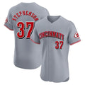 Ndoa C.Reds #37 Tyler Stephenson Player Gray Limited Elite Home Stitched Jerseys