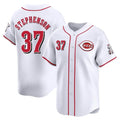 Ndoa C.Reds #37 Tyler Stephenson Player White Home Limited Stitched Jerseys