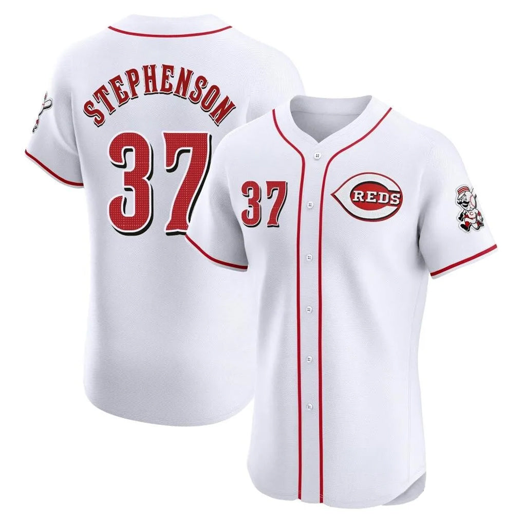 Ndoa C.Reds #37 Tyler Stephenson Player White Limited Elite Home Stitched Jerseys