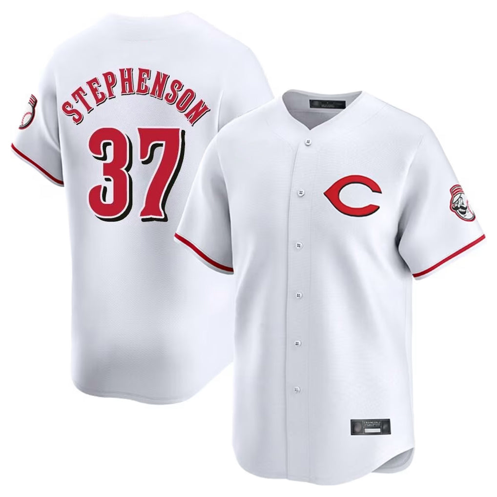 Ndoa C.Reds #37 Tyler Stephenson Player White Limited Home Stitched Jerseys