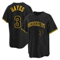 Ndoa C.Reds #3 Ke'Bryan Hayes Player Black Snake Skin City Home Stitched Jerseys