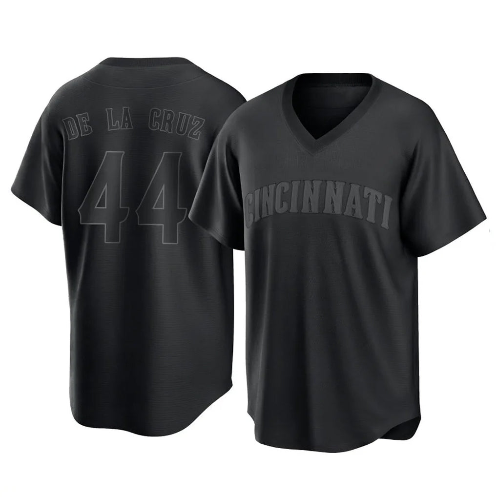 Ndoa C.Reds #44 Elly De La Cruz Player Black T-shirt Game Home Stitched Jerseys