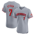 Ndoa C.Reds #7 Spencer Steer Player Gray Limited Elite Home Stitched Jerseys