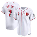Ndoa C.Reds #7 Spencer Steer Player White Home Limited Stitched Jerseys