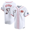 Ndoa C.Reds #7 Spencer Steer Player White Speedway Classic Home Limited Stitched Jerseys