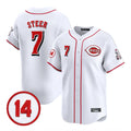 Ndoa C.Reds #7 Spencer Steer Player White Vapor Premier Limited Home Stitched Jerseys