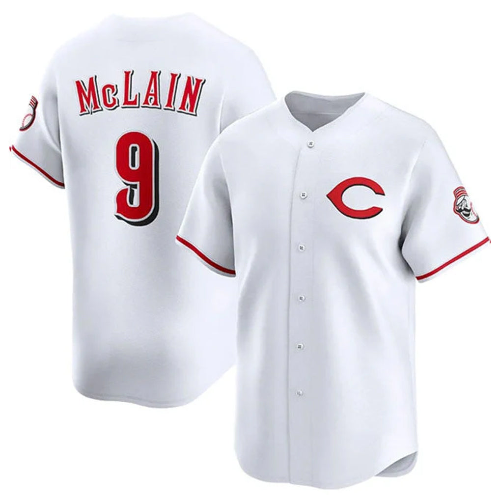 Ndoa C.Reds #9 Matt McLain Player White Limited Home Stitched Jerseys