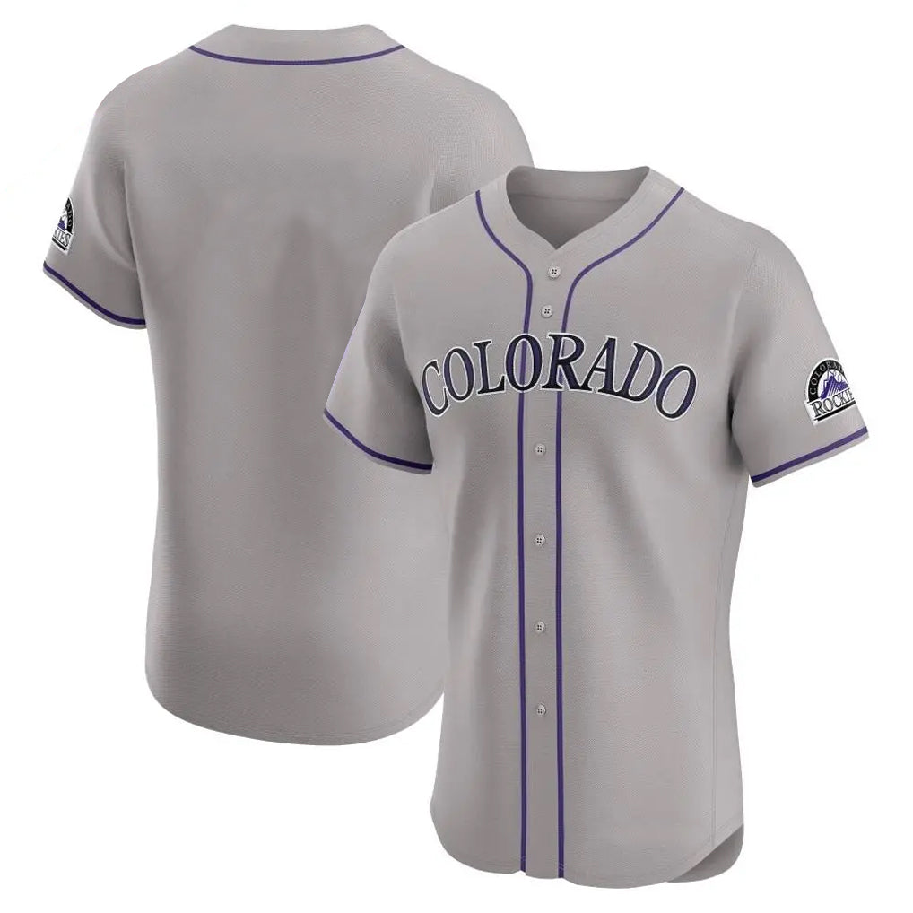 Ndoa C.Rockies Gray Limited Elite Home Blank Player Stitched Jerseys