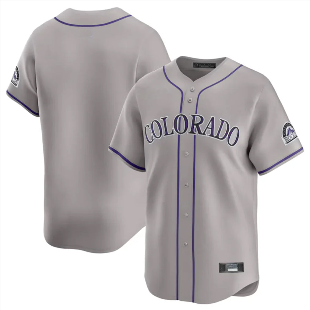 Ndoa C.Rockies Gray Limited Home Blank Player Stitched Jerseys