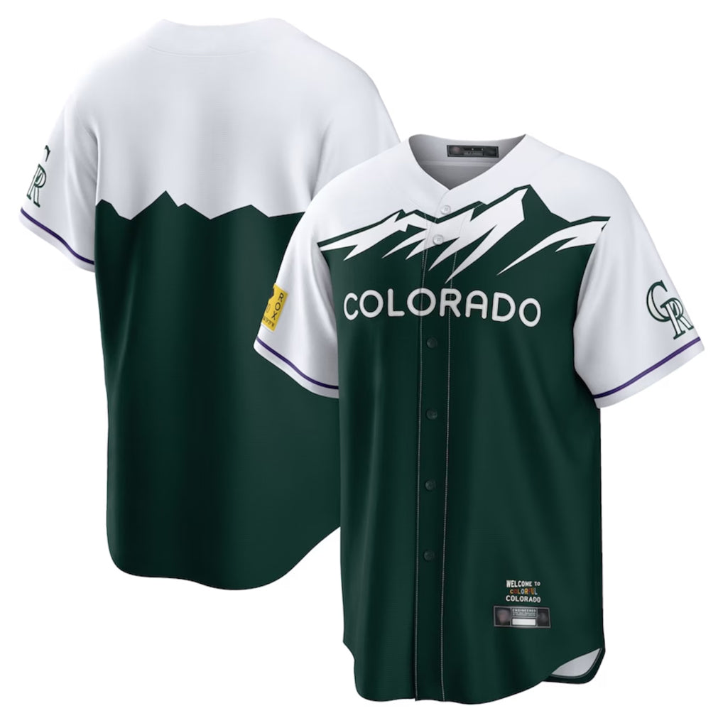 Ndoa C.Rockies Green City Connect Home Game Blank Player Stitched Jerseys