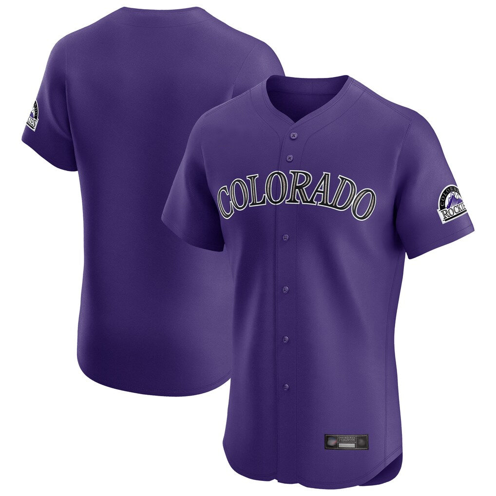 Ndoa C.Rockies Purple Limited Elite Home Blank Player Stitched Jerseys