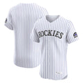 Ndoa C.Rockies White Limited Elite Home Blank Player Stitched Jerseys